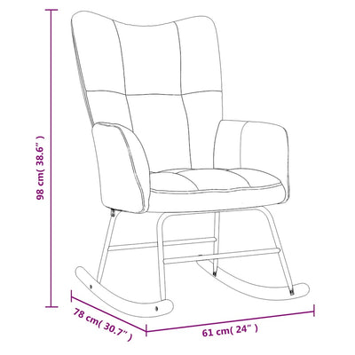 Rocking Chair Dark Grey Velvet Payday Deals