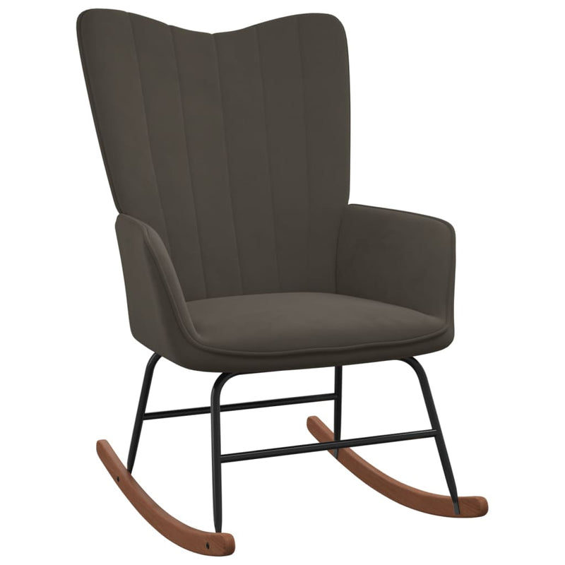 Rocking Chair Dark Grey Velvet Payday Deals