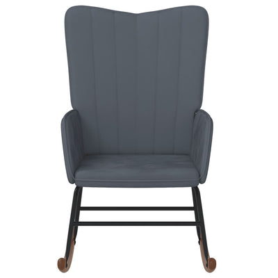 Rocking Chair Dark Grey Velvet Payday Deals