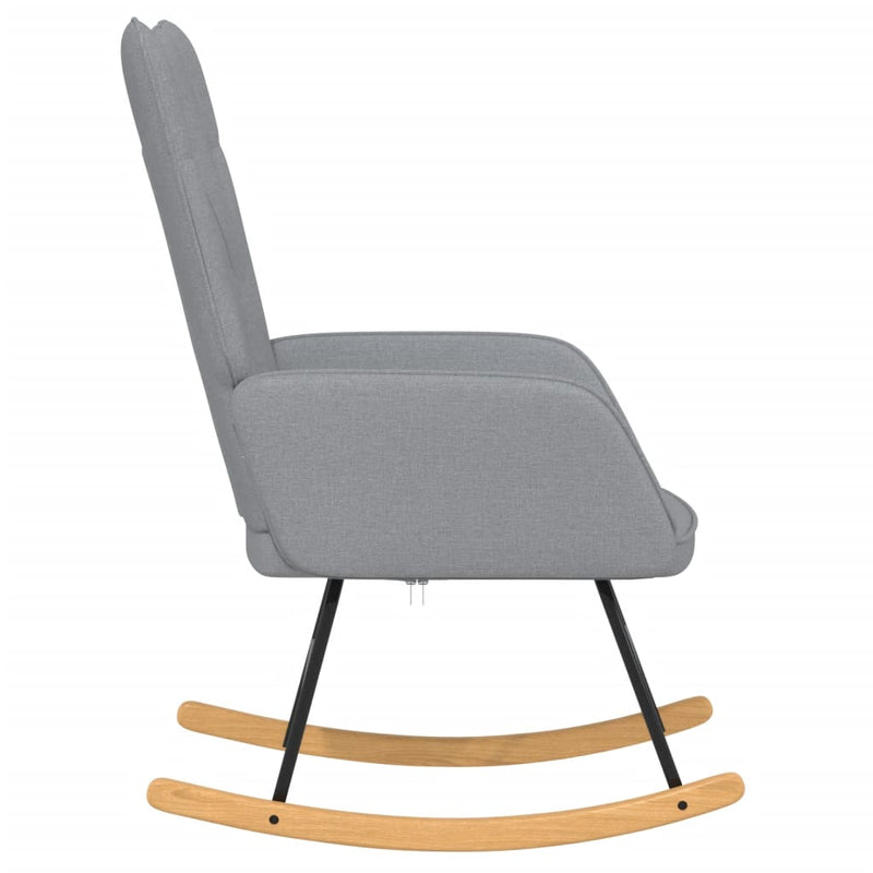 Rocking Chair Light Grey Fabric Payday Deals