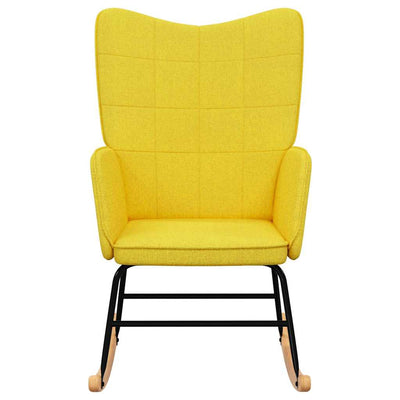 Rocking Chair Mustard Yellow Fabric Payday Deals
