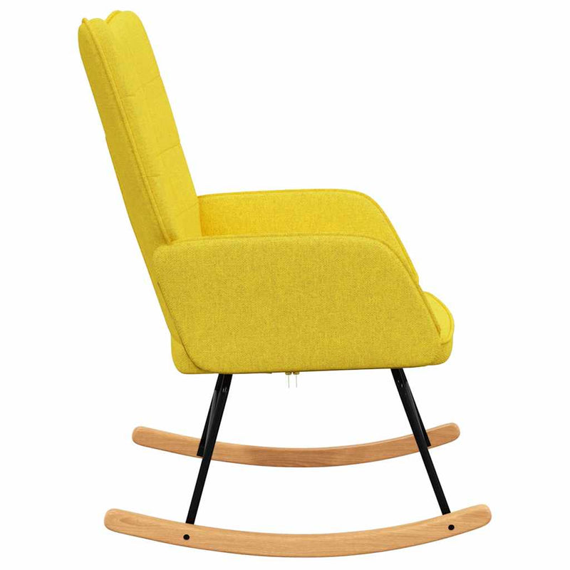 Rocking Chair Mustard Yellow Fabric Payday Deals