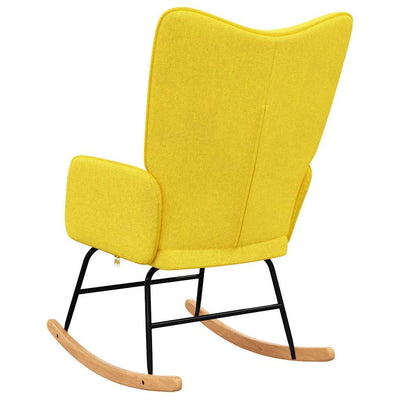 Rocking Chair Mustard Yellow Fabric Payday Deals
