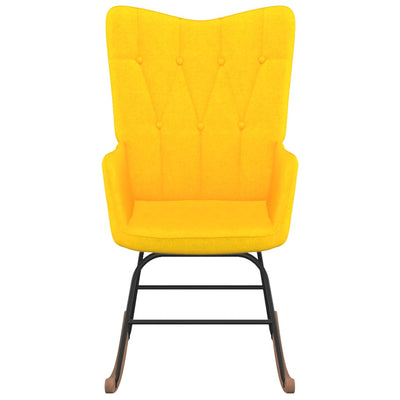 Rocking Chair Mustard Yellow Fabric Payday Deals