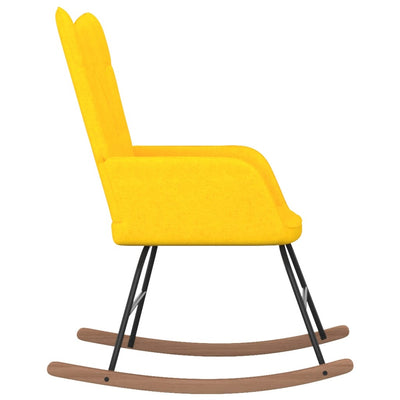 Rocking Chair Mustard Yellow Fabric Payday Deals