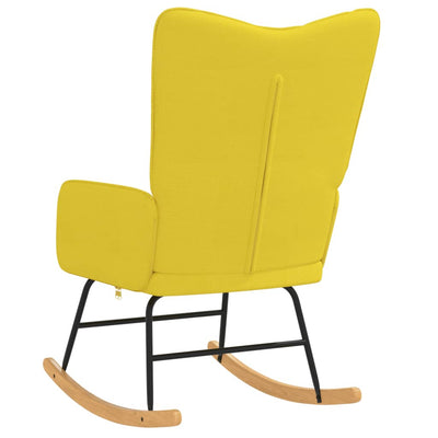 Rocking Chair Mustard Yellow Fabric Payday Deals