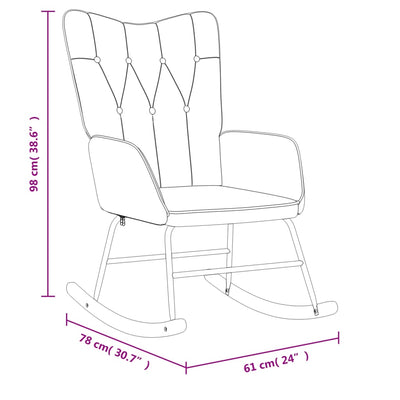 Rocking Chair Mustard Yellow Fabric Payday Deals