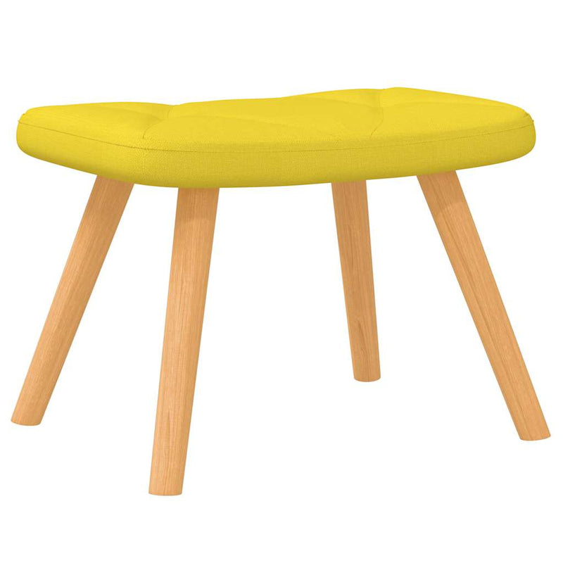 Rocking Chair with a Stool Mustard Yellow Fabric Payday Deals