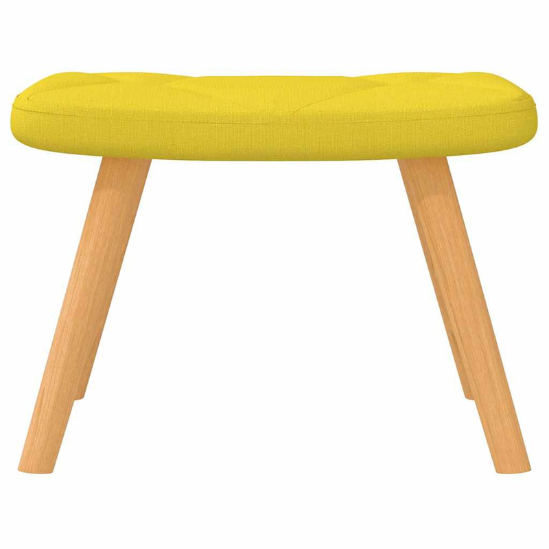 Rocking Chair with a Stool Mustard Yellow Fabric Payday Deals