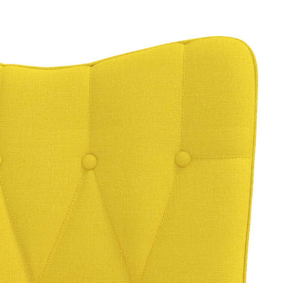 Rocking Chair with a Stool Mustard Yellow Fabric Payday Deals