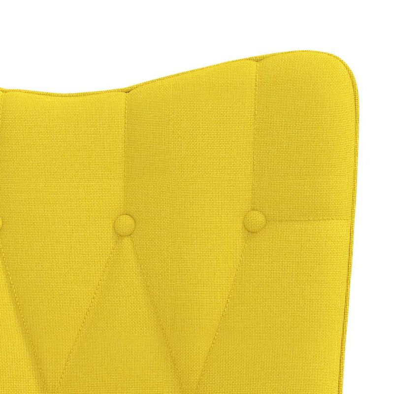 Rocking Chair with a Stool Mustard Yellow Fabric Payday Deals