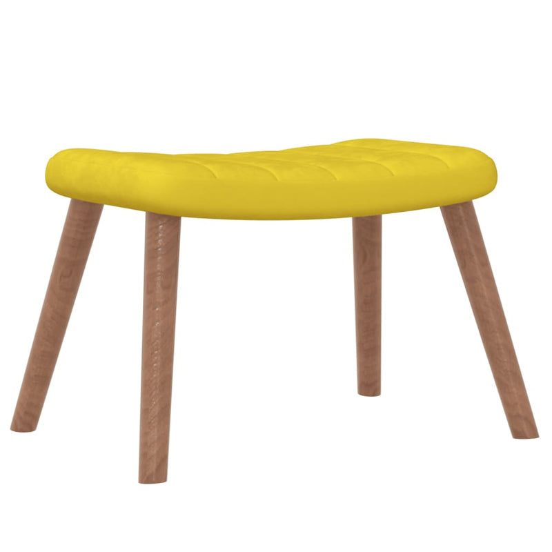 Rocking Chair with a Stool Mustard Yellow Velvet Payday Deals