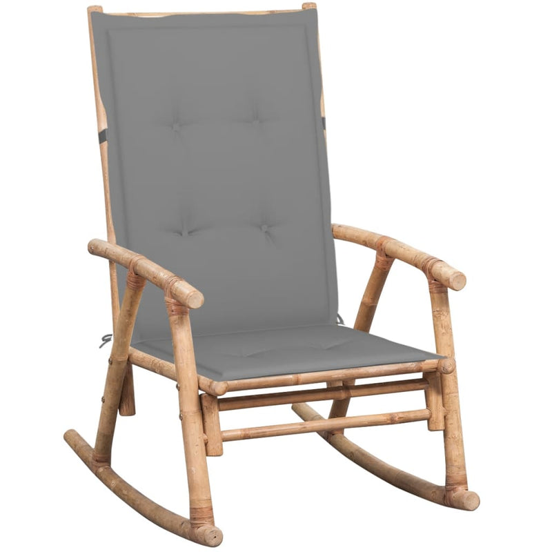 Rocking Chair with cushion Bamboo Payday Deals
