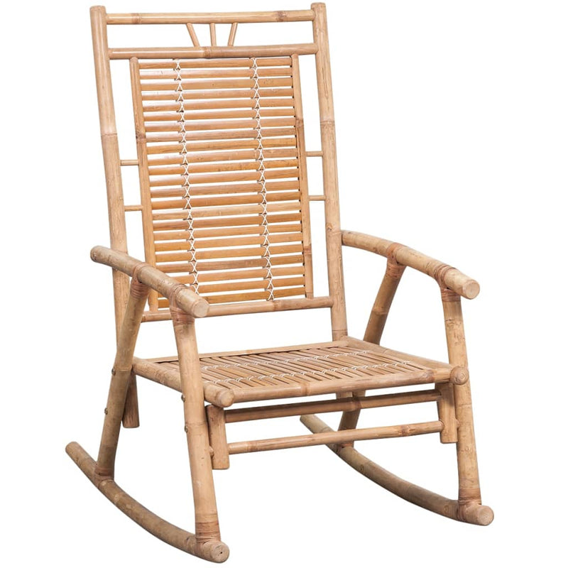 Rocking Chair with cushion Bamboo Payday Deals