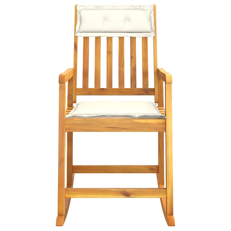 Rocking Chair with Cushions Solid Wood Acacia Payday Deals