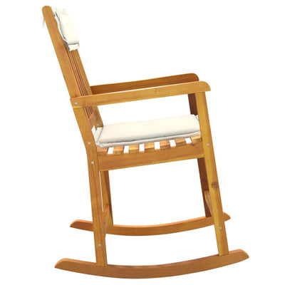 Rocking Chair with Cushions Solid Wood Acacia Payday Deals