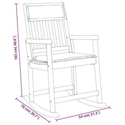 Rocking Chair with Cushions Solid Wood Acacia Payday Deals