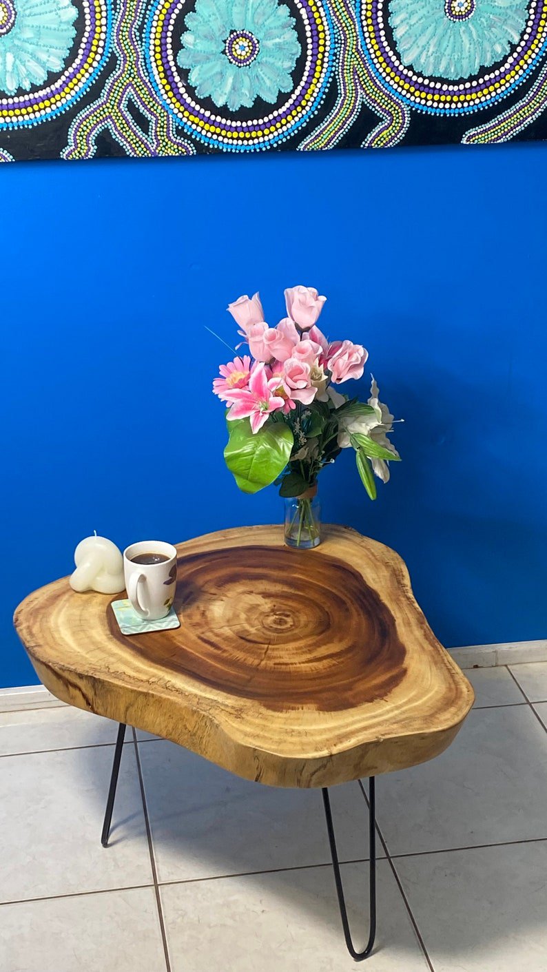 Round Raintree Wood Live Edge Coffee Table Payday Deals