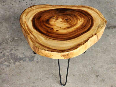 Round Raintree Wood Live Edge Coffee Table Payday Deals