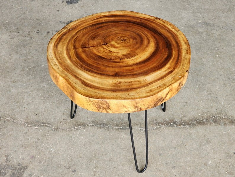 Round Raintree Wood Live Edge Coffee Table Payday Deals