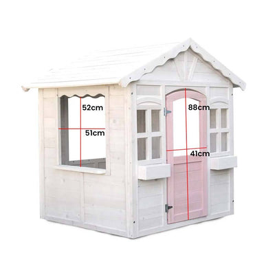 ROVO KIDS Cubby House Wooden Outdoor Playhouse Cottage Play Children Timber Payday Deals