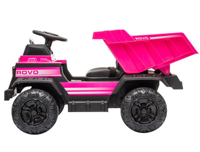 ROVO KIDS Electric Ride On Children's Toy Dump Truck with Bluetooth Music - Pink Payday Deals