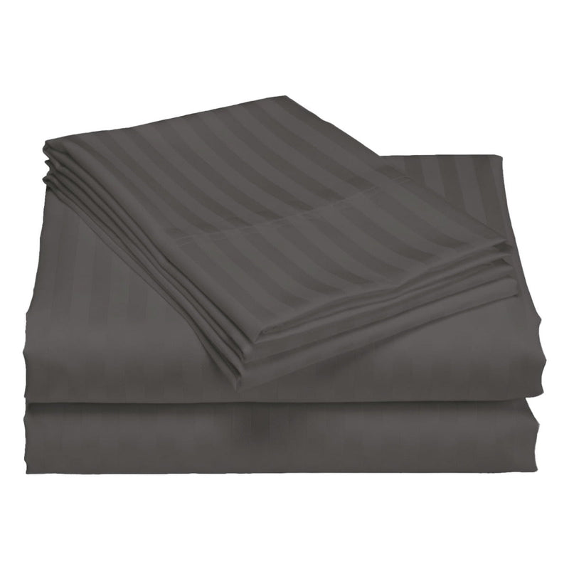 Royal Comfort 1200TC Quilt Cover Set Damask Cotton Blend Luxury Sateen Bedding - Queen - Charcoal Grey Payday Deals
