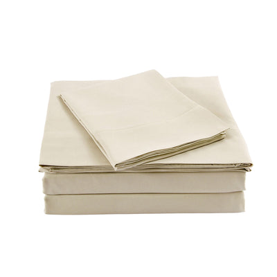 Royal Comfort Bamboo Blended Sheet & Pillowcases Set 1000TC Ultra Soft Bedding - Double - Ivory Payday Deals