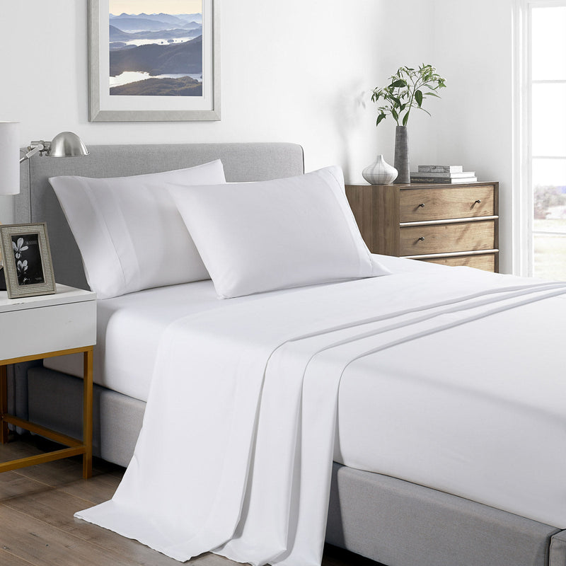 Royal Comfort Bamboo Cooling 2000TC Sheet Set - Single-White Payday Deals