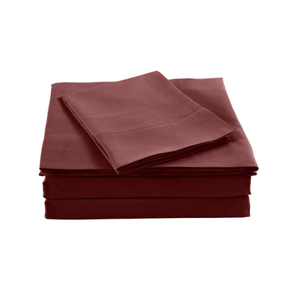 Royal Comfort Blended Bamboo Sheet Set Malaga Wine - King Payday Deals