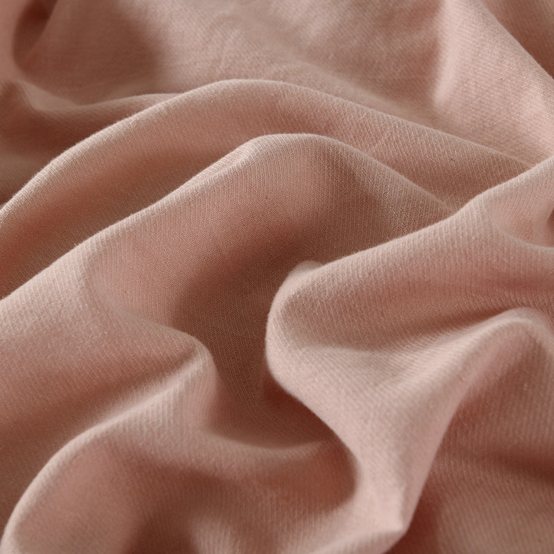 Royal Comfort Hemp Braid Cotton Blend Quilt Cover Set Reverse Stripe Bedding - King - Dusk Pink Payday Deals