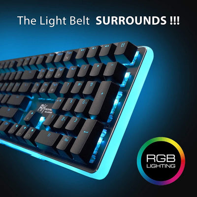 Royal Kludge RK918 RGB Wired Mechanical Keyboard Black (Blue Switch) Payday Deals