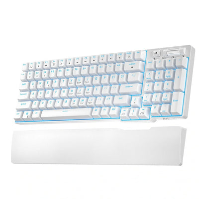 Royal Kludge RK96 Wired Tri Mode Bluetooth RGB Hot Swappable Mechanical Keyboard White (Red Switch)