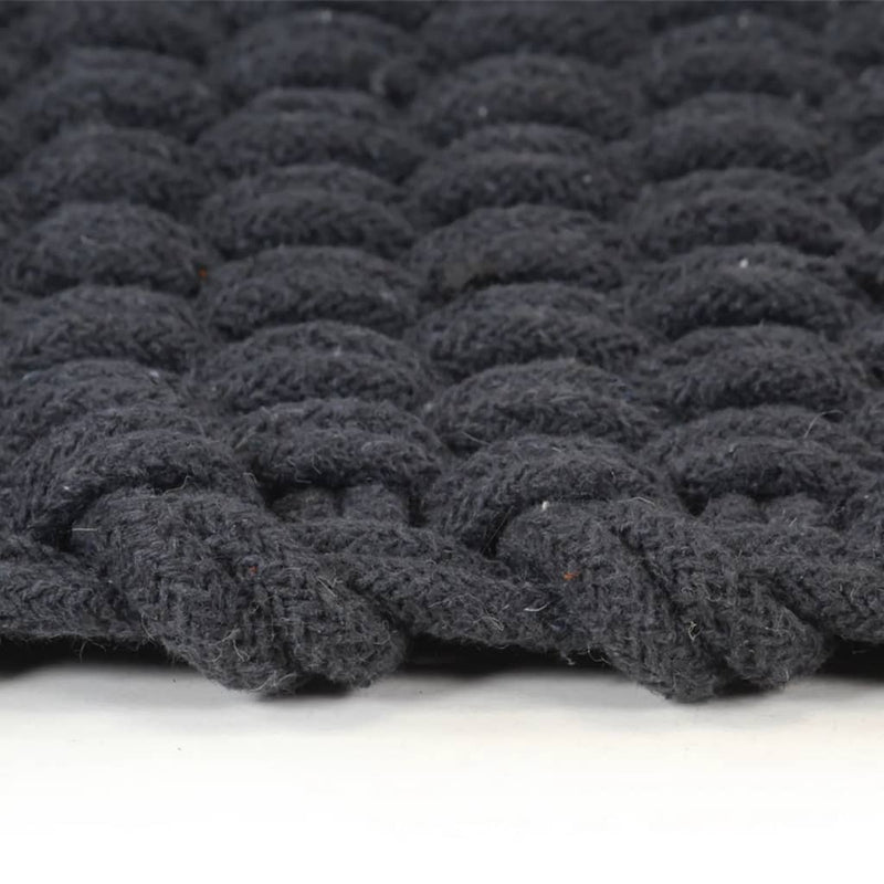 Rug Rectangular Anthracite 80x160 cm Cotton Payday Deals