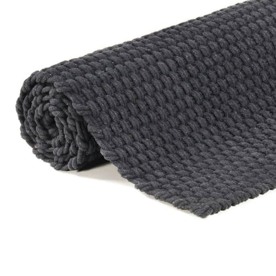 Rug Rectangular Anthracite 80x160 cm Cotton Payday Deals