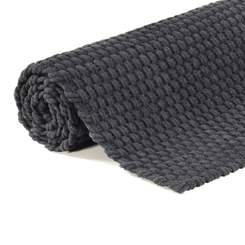 Rug Rectangular Anthracite 80x160 cm Cotton Payday Deals