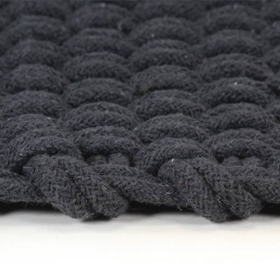 Rug Rectangular Anthracite 80x160 cm Cotton Payday Deals