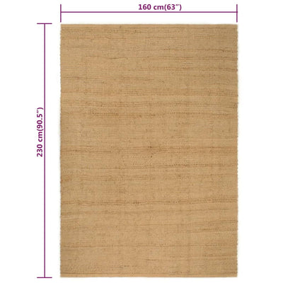 Rug Rectangular Natural 160x230 cm Jute Payday Deals