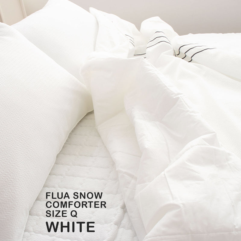 Saesom Double White Flua Snow Comforter Set Cool Lightweight Quilt Bedspread Bedding Coverlet Payday Deals