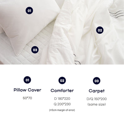 Saesom Queen Blue Flua Snow Comforter Set Cool Lightweight Quilt Bedspread Bedding Coverlet Payday Deals
