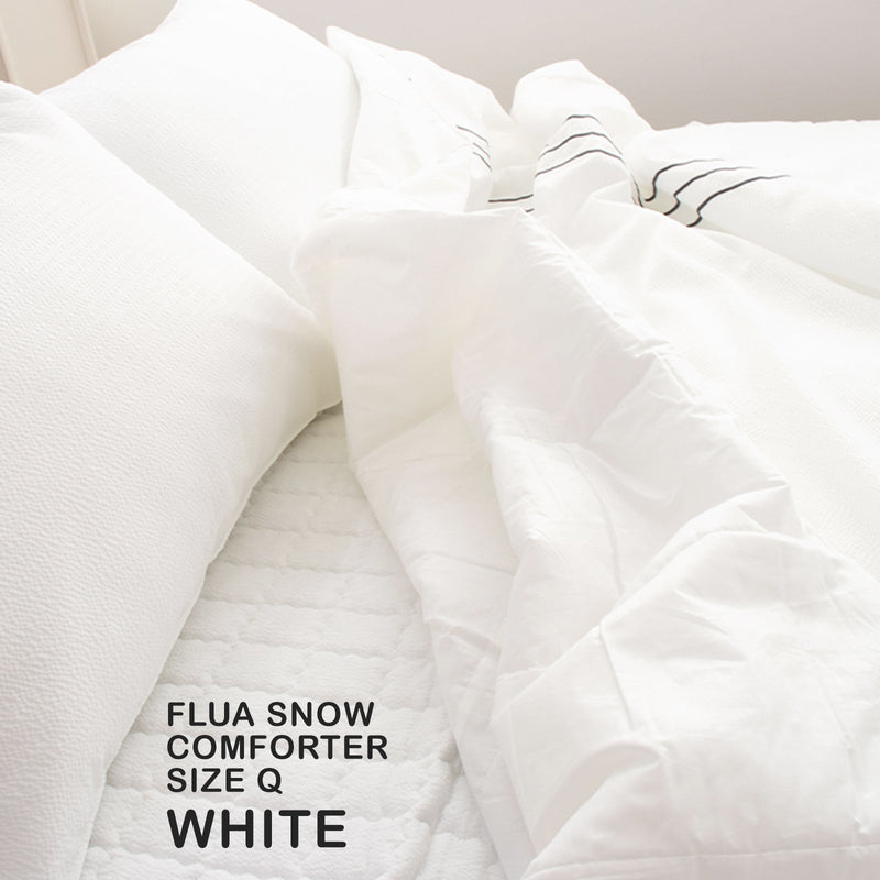 Saesom Queen White Flua Snow Comforter Set Cool Lightweight Quilt Bedspread Bedding Coverlet Payday Deals