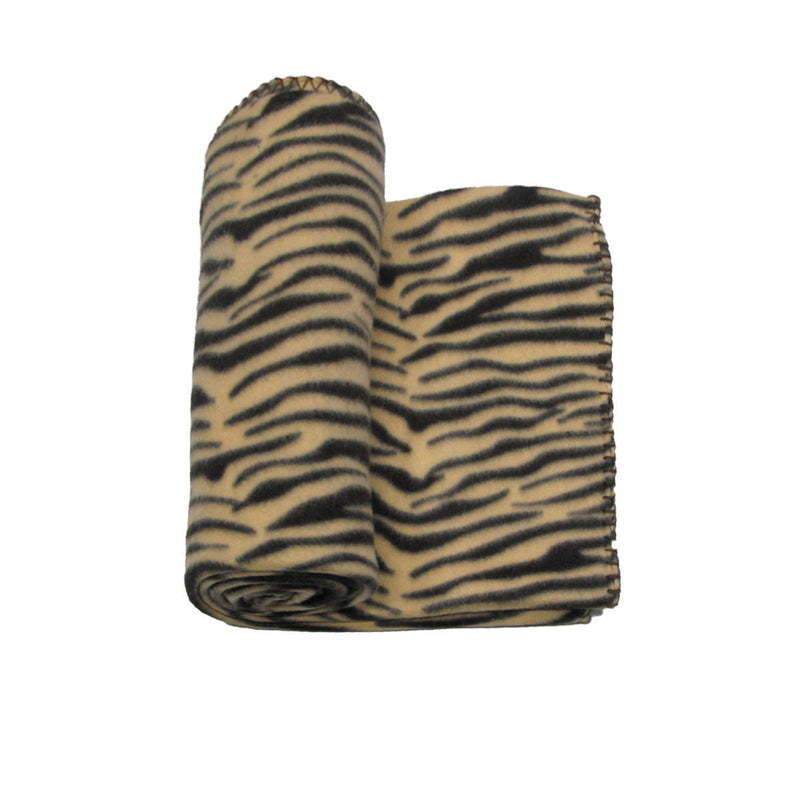 Safari Animal Print Polar Fleece Throw Rug 127 x 152 cm Tiger Payday Deals