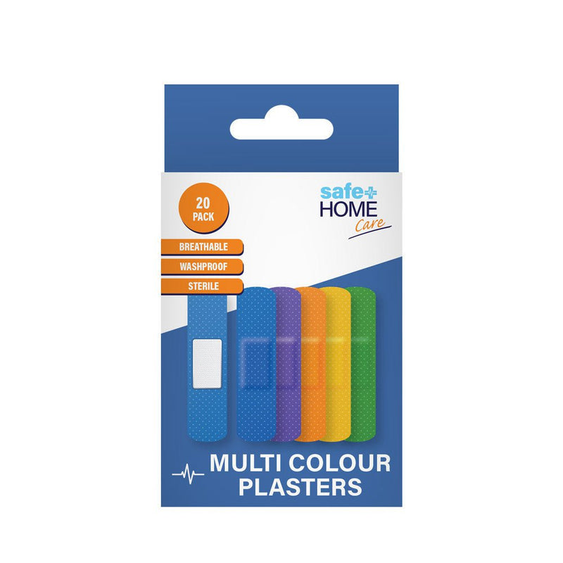 Safe Home Care Breathable Sterile And  Waterproof Multi Colour Plasters 20pc Payday Deals
