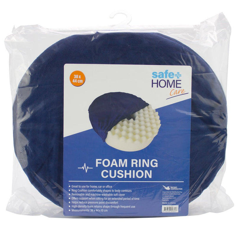 Safe Home Care Foam Ring Donut Support Cushion with Washable Cover 38 x 44 x 10cm Payday Deals
