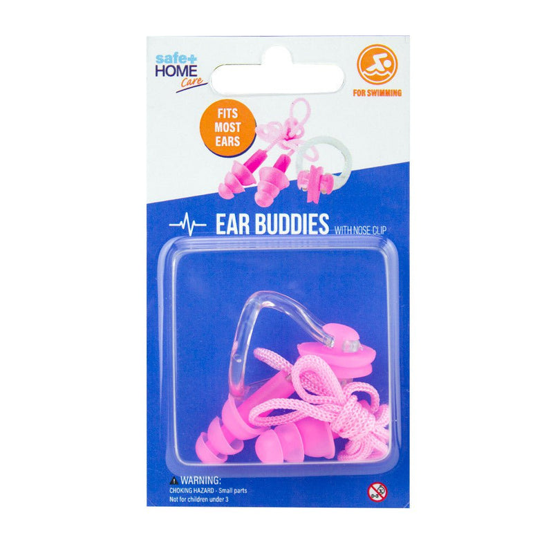 Safe Home Care Silicone Ear Buddies With Cord & Nose Clip For Swimming Payday Deals