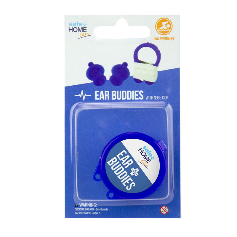 Safe Home Care Silicone Ear Buddies With Nose Clip & Strap Hangsell For Swimming Payday Deals
