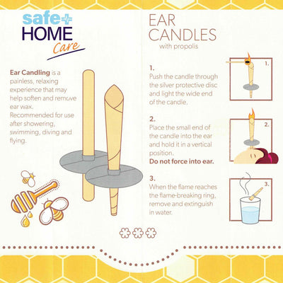 Safe Home Care Straight Bees Wax Ear Candles with Propolis Payday Deals