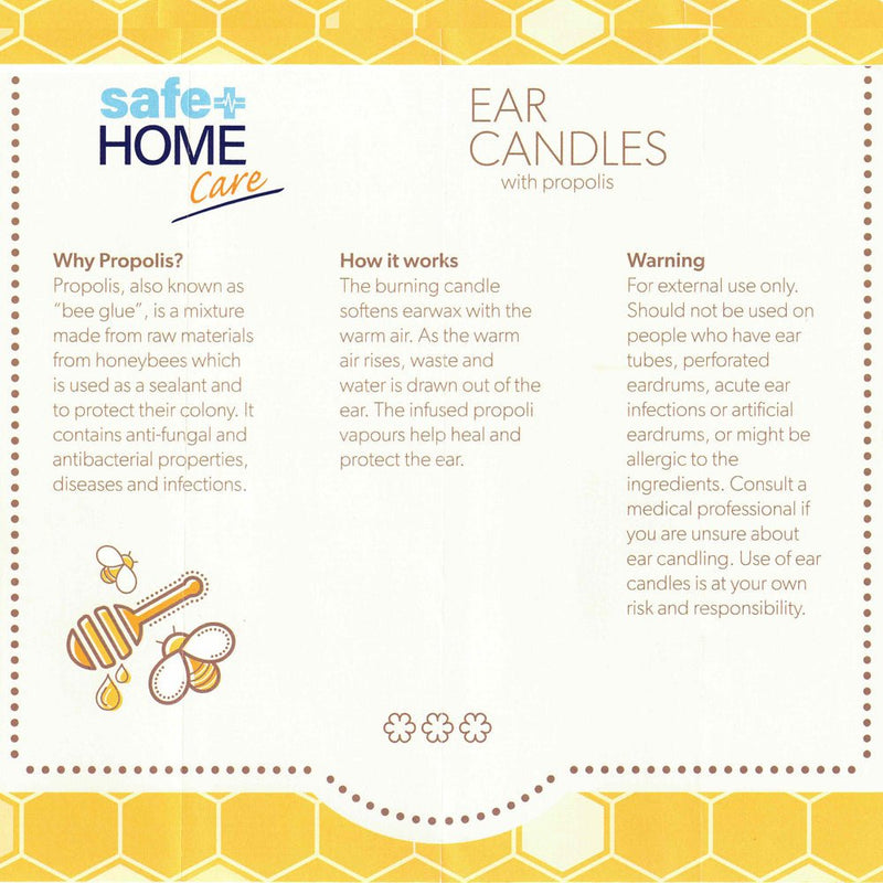 Safe Home Care Straight Bees Wax Ear Candles with Propolis Payday Deals