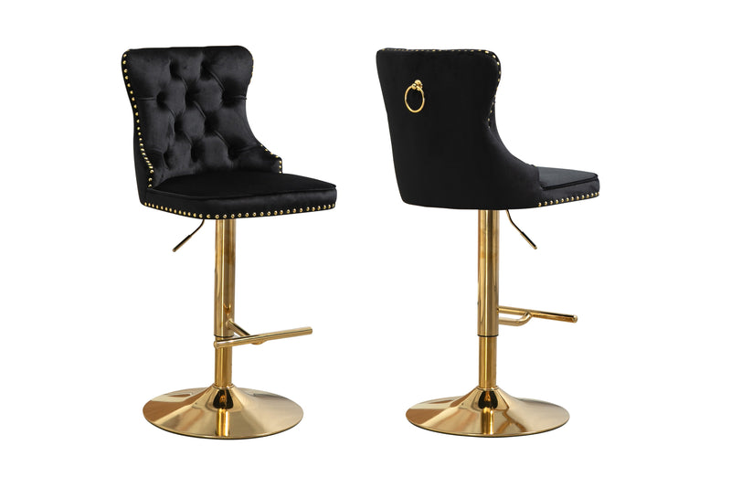 Sahara Black Barstool with Black Stand -Set of 2 Payday Deals