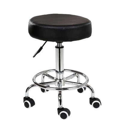 Salon Chair Bar Swivel Stool Office Roller Wheels Portable Height Adjust Leather BS8401 Payday Deals